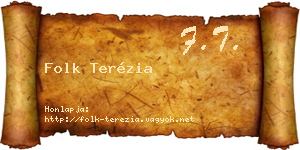 Folk Terézia névjegykártya